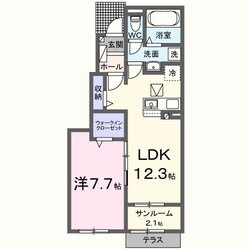 クレールB（知多市）の物件間取画像